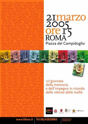 Locandina della X Giornata della memoria