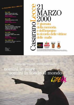 Locandina della V Giornata della memoria